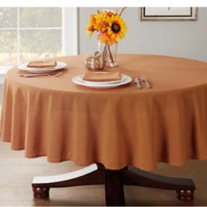 Harvest Hemstitch 70-Inch Round Tablecloth in Spice